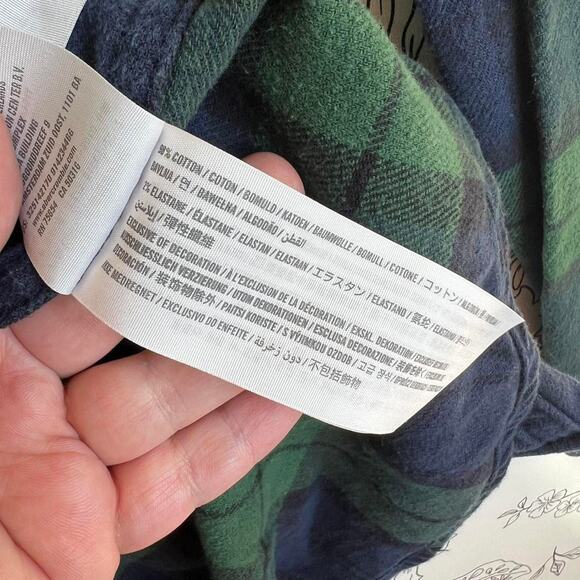 Hollister Green & Blue Plaid Flannel - Picture 4 of 5
